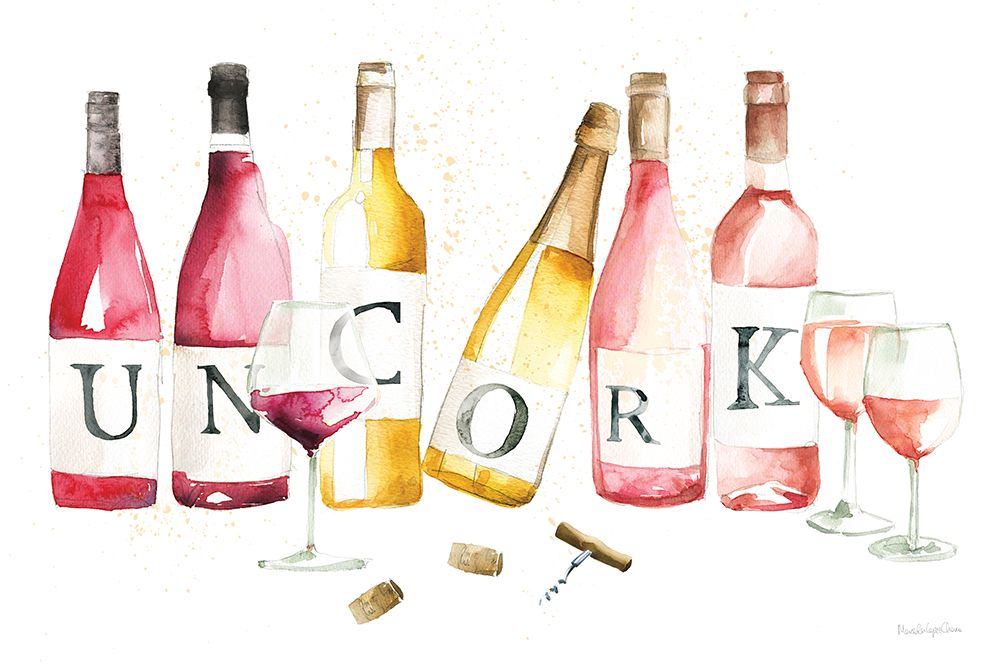 Pop the Cork XI art print by Mercedes Lopez Charro for $57.95 CAD