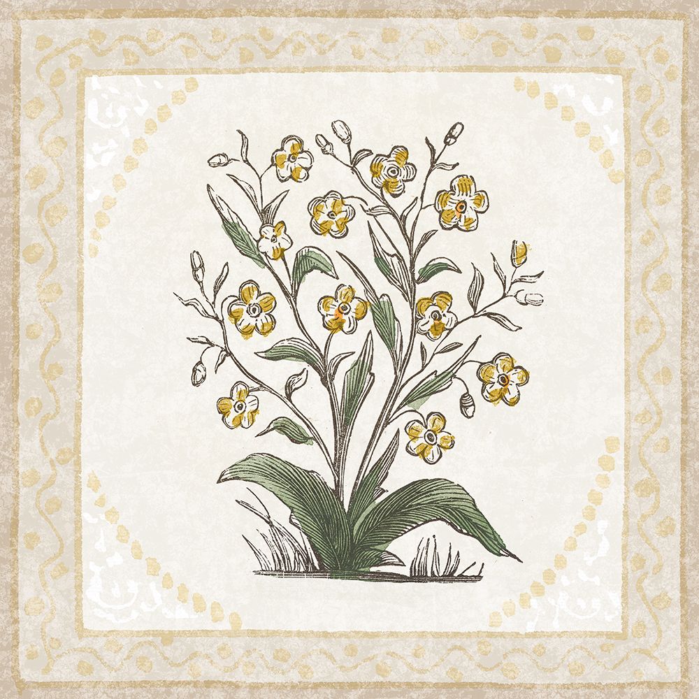 Batik Flowers I art print by Wild Apple Portfolio for $57.95 CAD