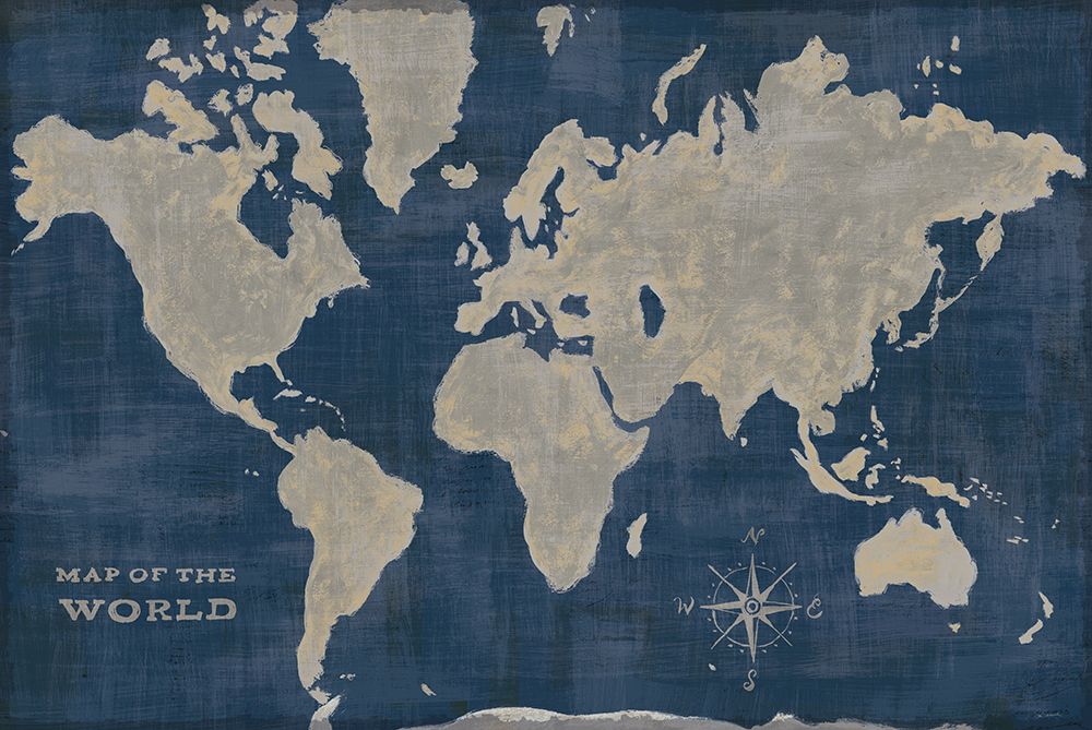 World Map Collage Deep art print by Sue Schlabach for $57.95 CAD