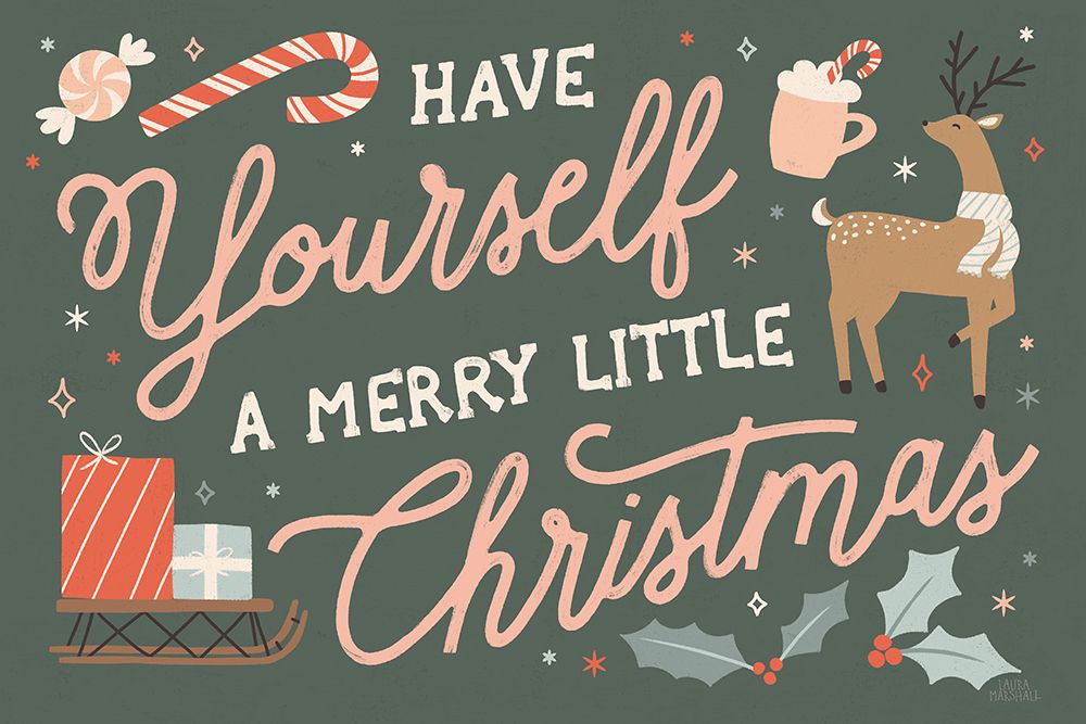 Reindeer Holiday I art print by Laura Marshall for $57.95 CAD