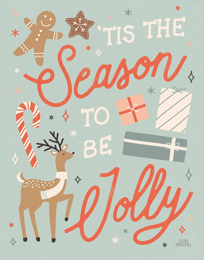 Reindeer Holiday III art print by Laura Marshall for $57.95 CAD