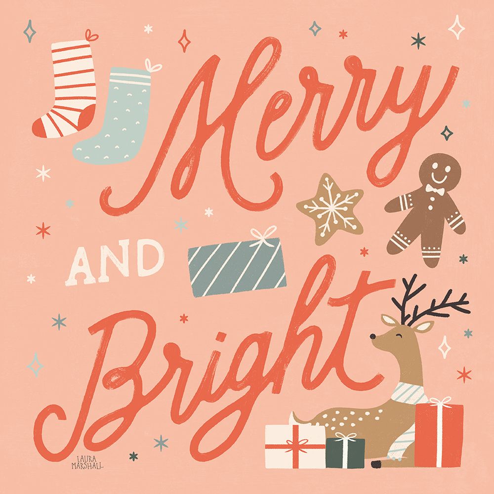 Reindeer Holiday VI art print by Laura Marshall for $57.95 CAD
