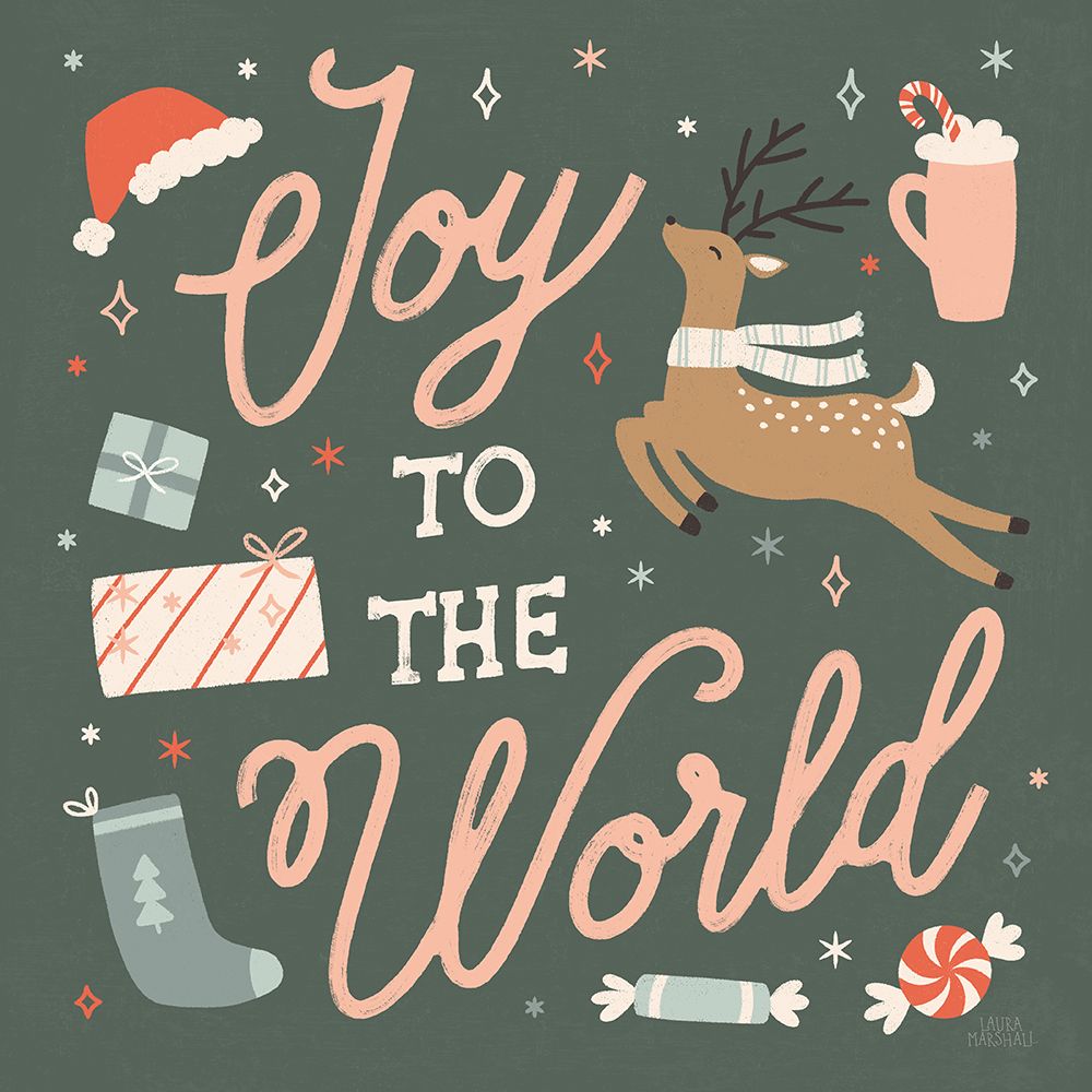 Reindeer Holiday VII art print by Laura Marshall for $57.95 CAD