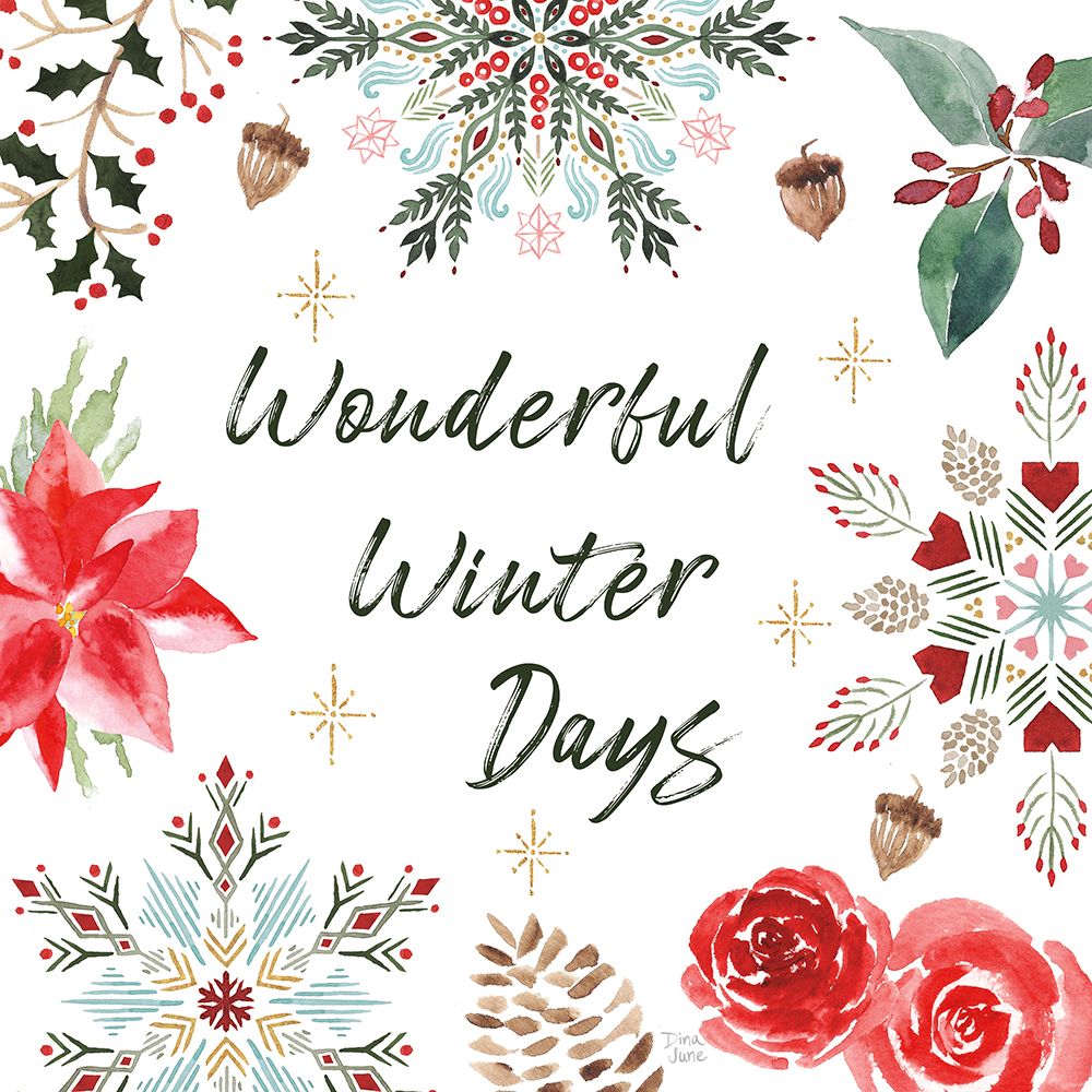 Winter Moment V on White art print by Dina June for $57.95 CAD