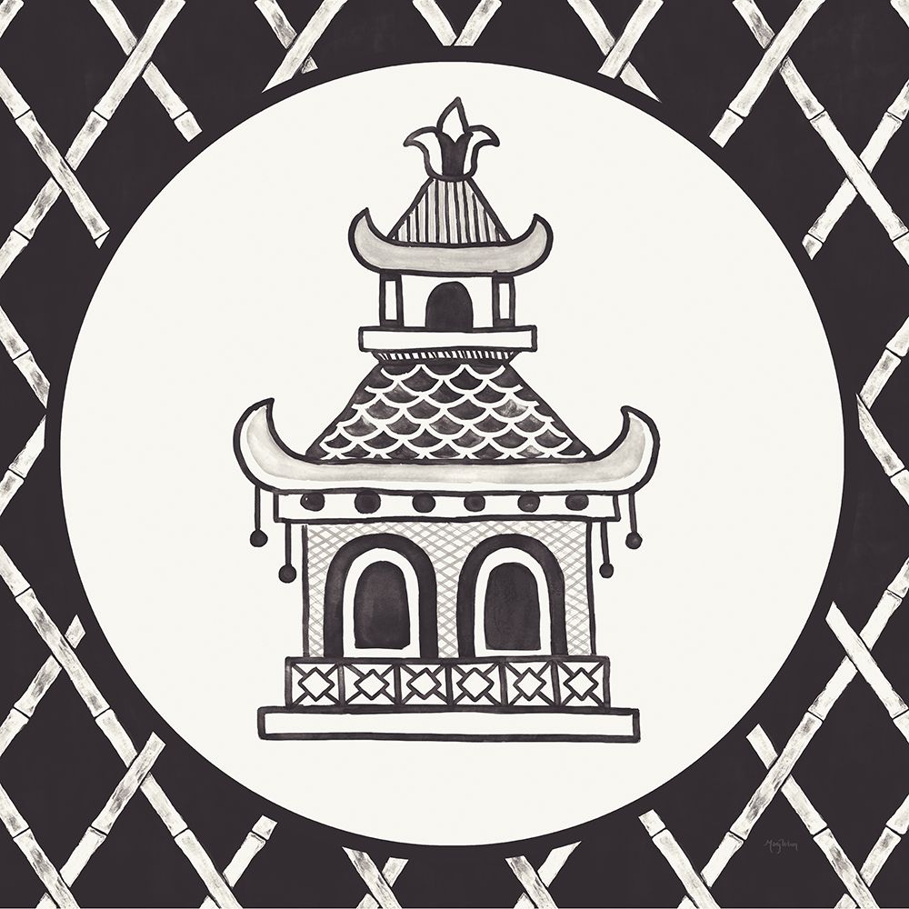 Everyday Chinoiserie V BW art print by Mary Urban for $57.95 CAD