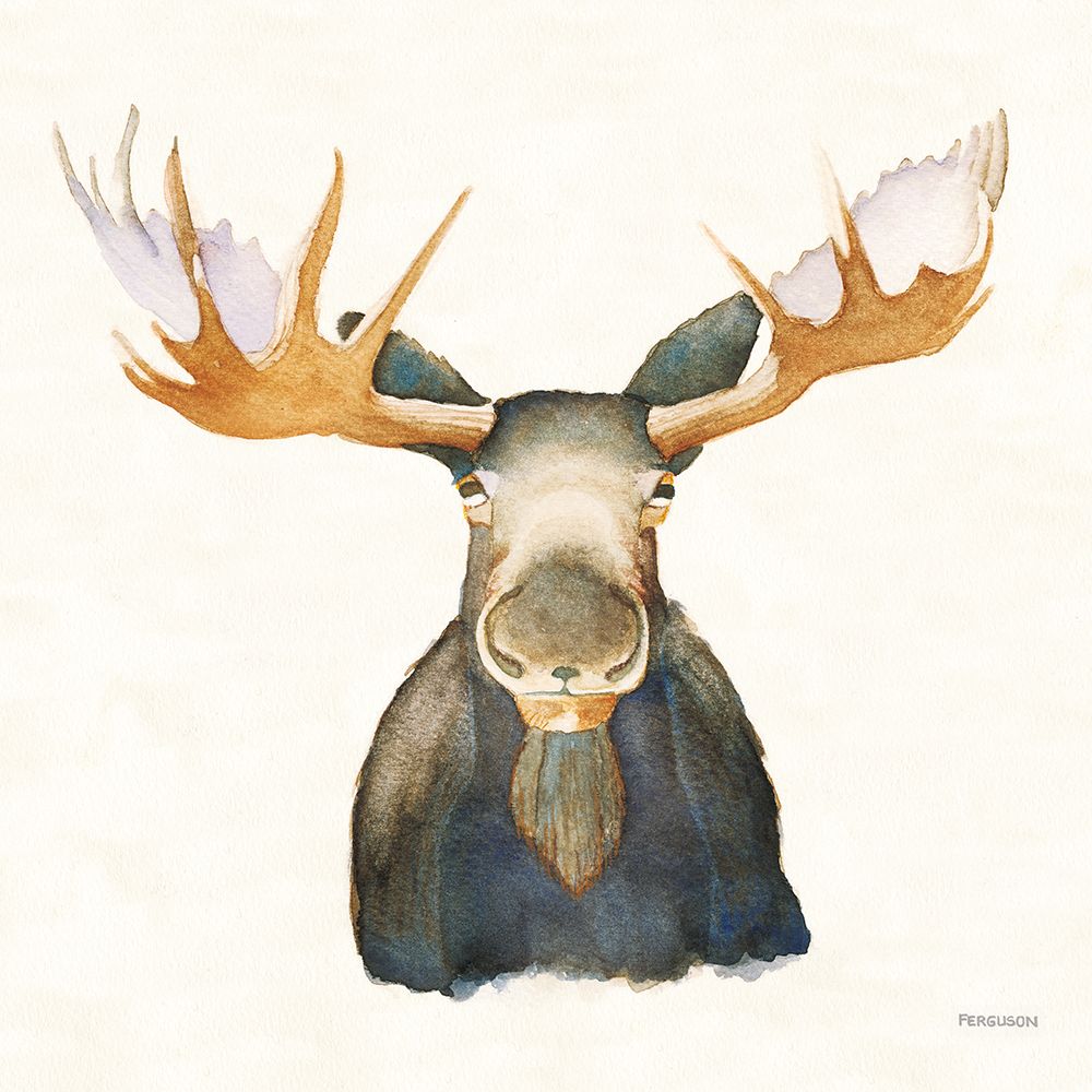 Moose on Cream art print by Kathy Ferguson for $57.95 CAD