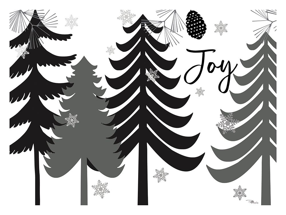 Woodland Christmas VII Black art print by Pela Studio for $57.95 CAD