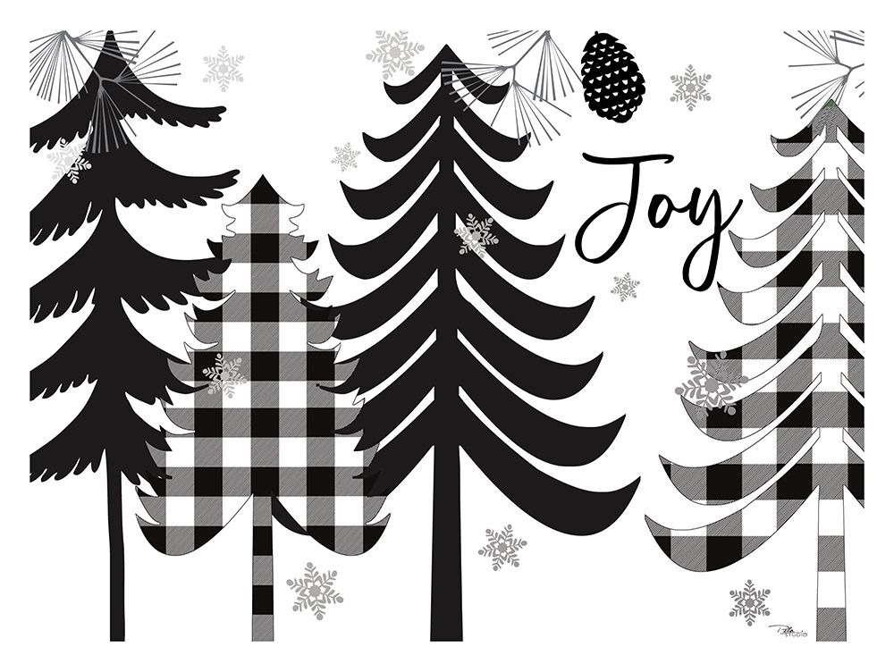 Woodland Christmas VII Black Plaid art print by Pela Studio for $57.95 CAD