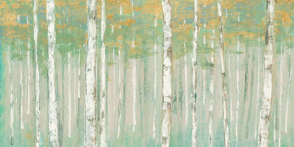 Birchs at Sunrise Gold Crop art print by Julia Purinton for $57.95 CAD