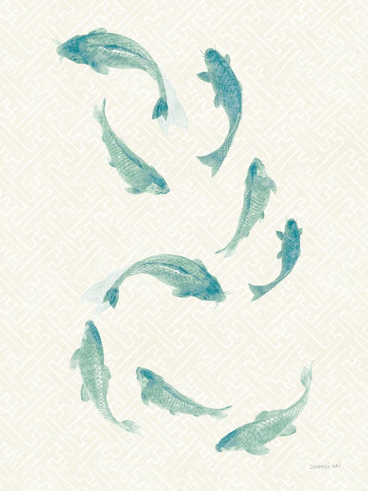 Celadon Koi III art print by Danhui Nai for $57.95 CAD