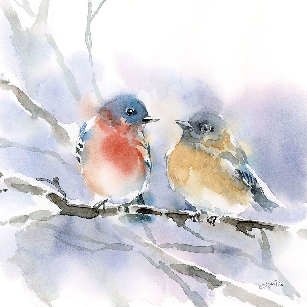 Bluebird Pair art print by Katrina Pete for $57.95 CAD