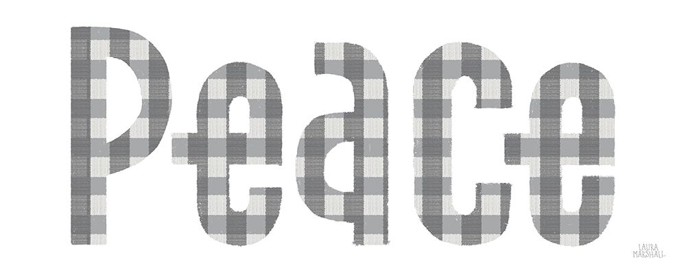 Retro Holiday Peace Gray art print by Laura Marshall for $57.95 CAD