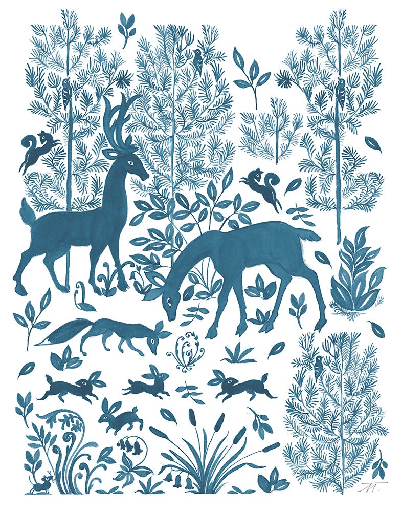 Forest Life Otomi art print by Miranda Thomas for $57.95 CAD