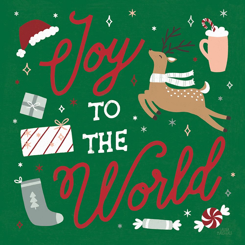 Reindeer Holiday VII RG art print by Laura Marshall for $57.95 CAD