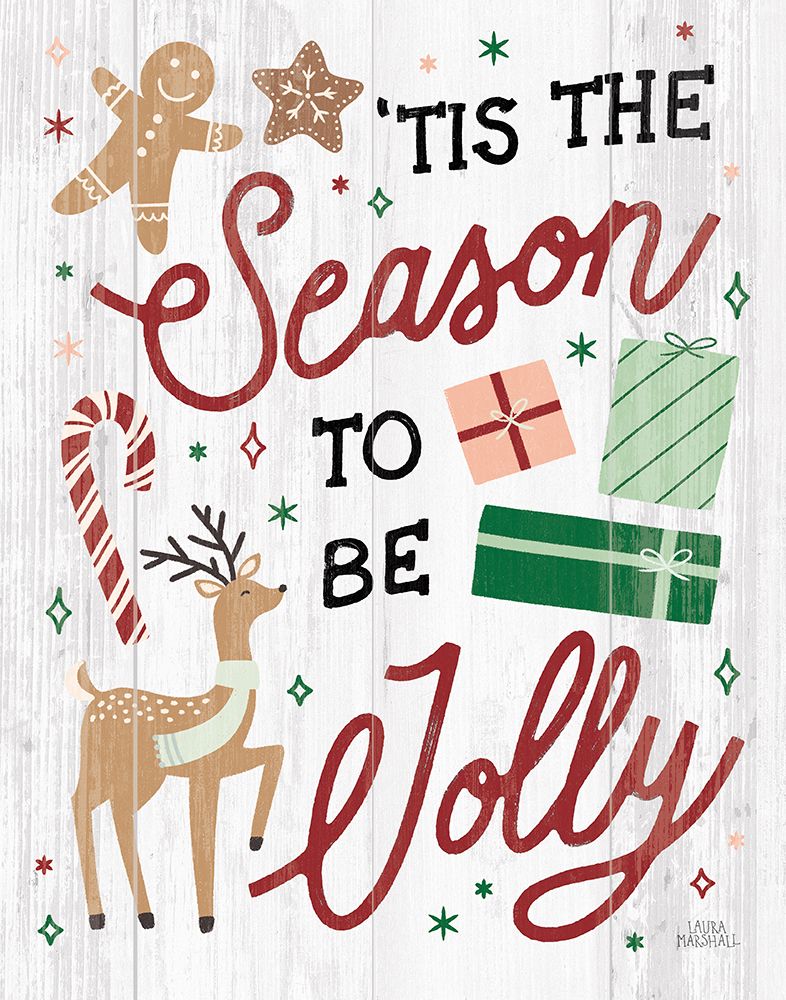 Reindeer Holiday III Shiplap art print by Laura Marshall for $57.95 CAD