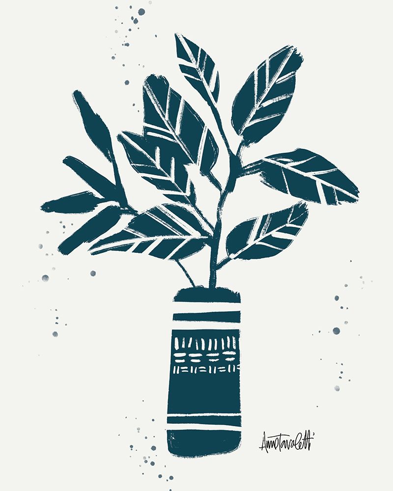 Monochrome Blue Botanical Sketches VI art print by Anne Tavoletti for $57.95 CAD