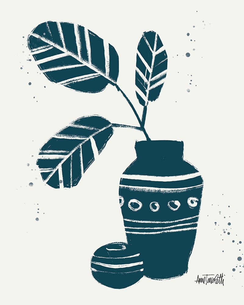 Monochrome Blue Botanical Sketches VIII art print by Anne Tavoletti for $57.95 CAD