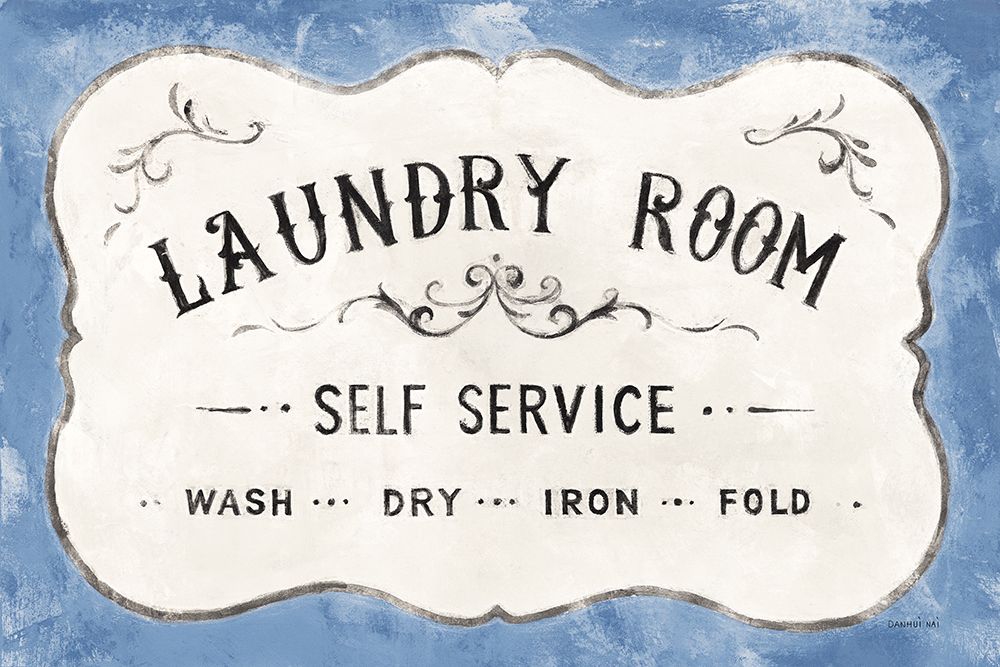 Laundry Day VII Bright Blue art print by Danhui Nai for $57.95 CAD