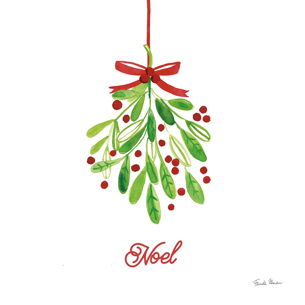 Holiday Mistletoe art print by Farida Zaman for $57.95 CAD