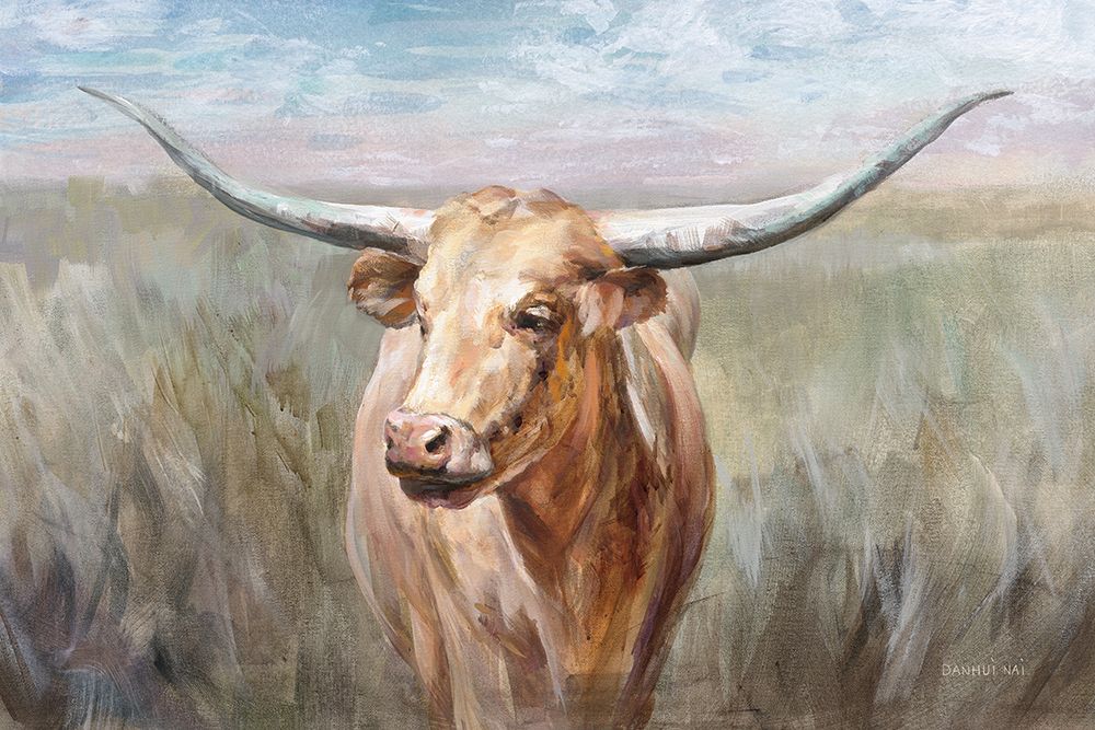 Big Sky Longhorn Sunset art print by Danhui Nai for $57.95 CAD