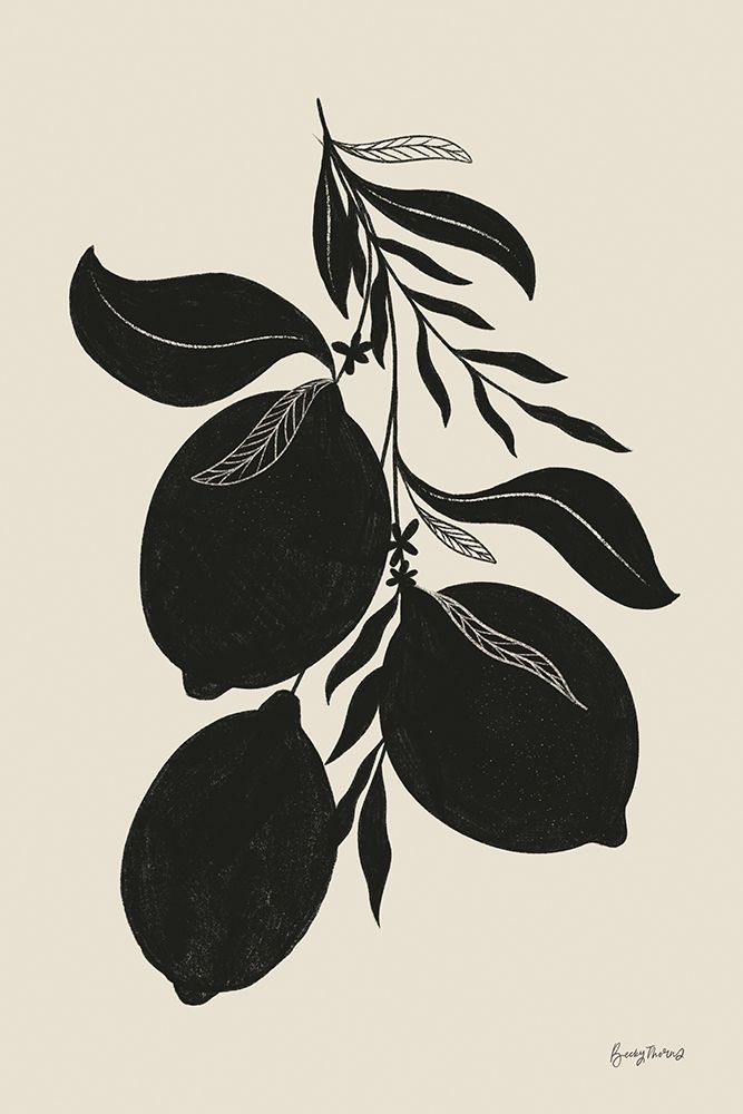 Lemon Silhouette I art print by Becky Thorns for $57.95 CAD