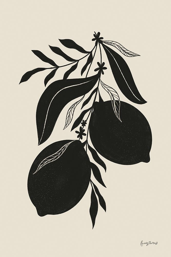 Lemon Silhouette II art print by Becky Thorns for $57.95 CAD