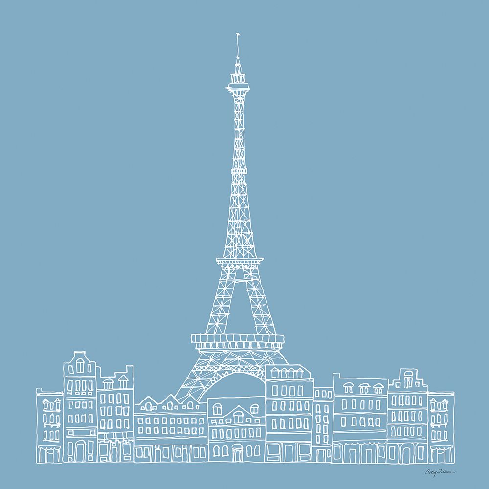 French Script III Blue art print by Avery Tillmon for $57.95 CAD
