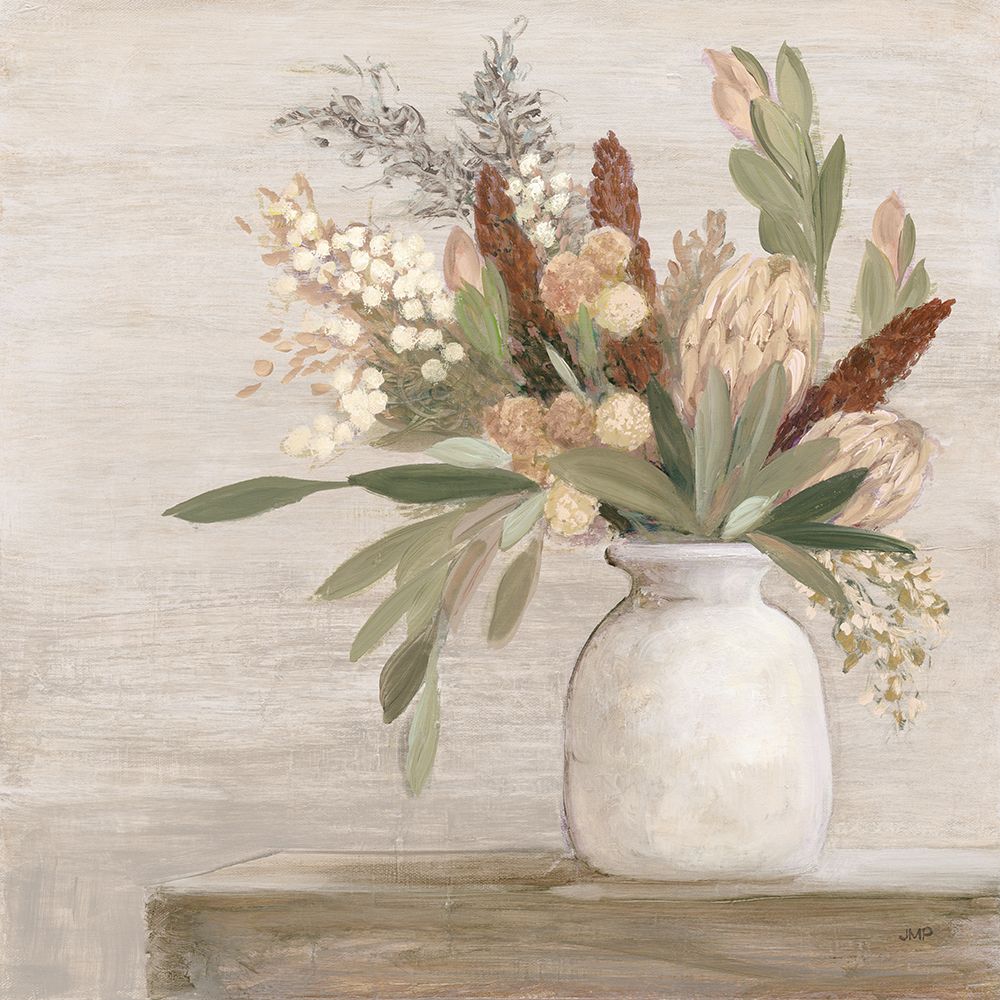 Protea Still Life I Neutral art print by Julia Purinton for $57.95 CAD