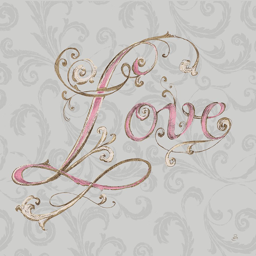 Elegant Season Love Grey Pink art print by Daphne Brissonnet for $57.95 CAD