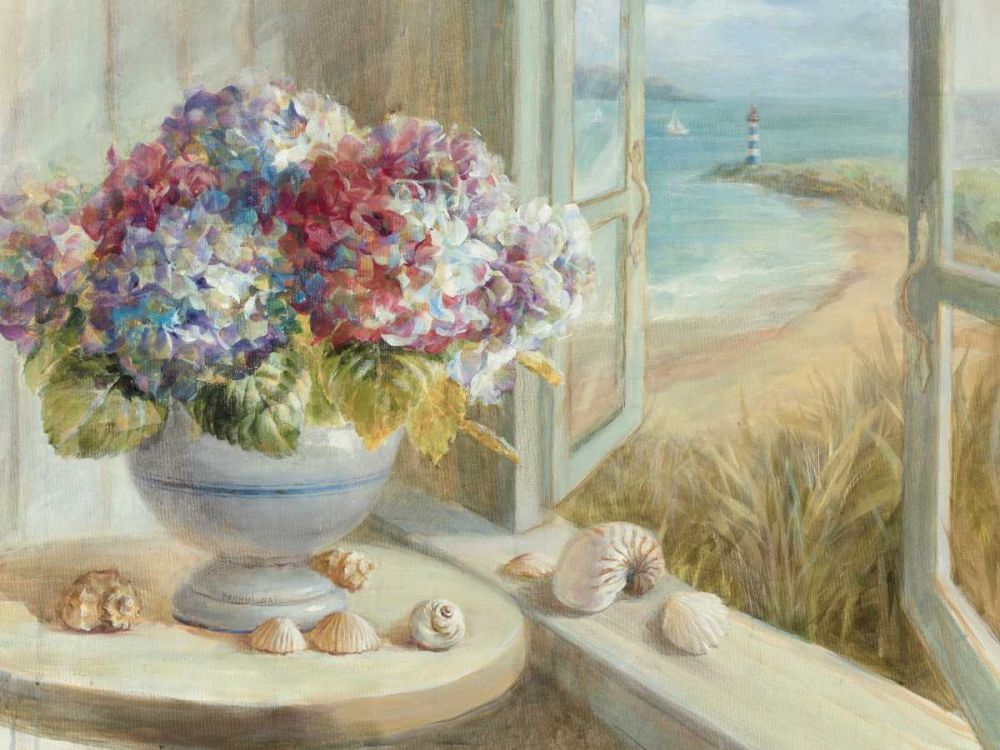Coastal Hydrangea art print by Danhui Nai for $57.95 CAD