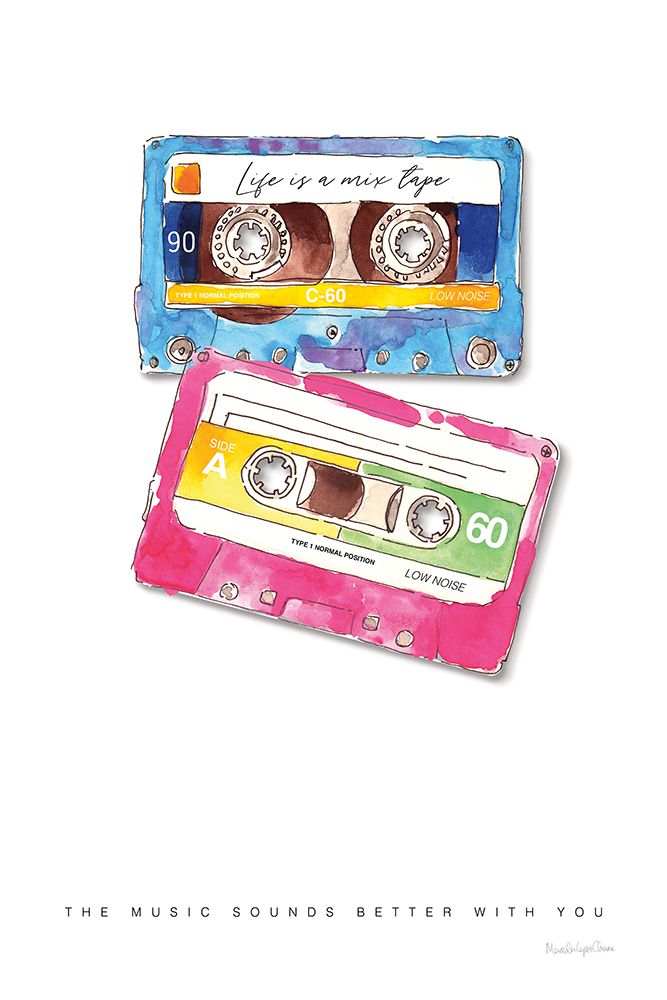 Mixtape Love art print by Mercedes Lopez Charro for $57.95 CAD
