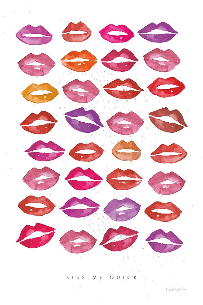 Kiss Me Quick art print by Mercedes Lopez Charro for $57.95 CAD