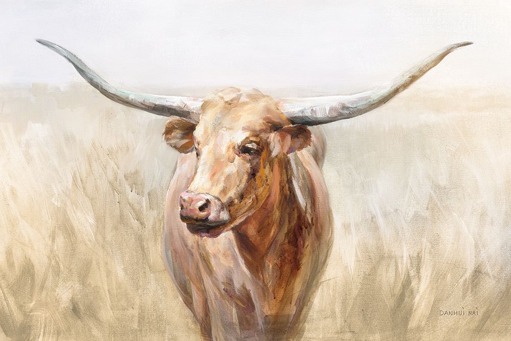 Big Sky Longhorn Neutral art print by Danhui Nai for $57.95 CAD