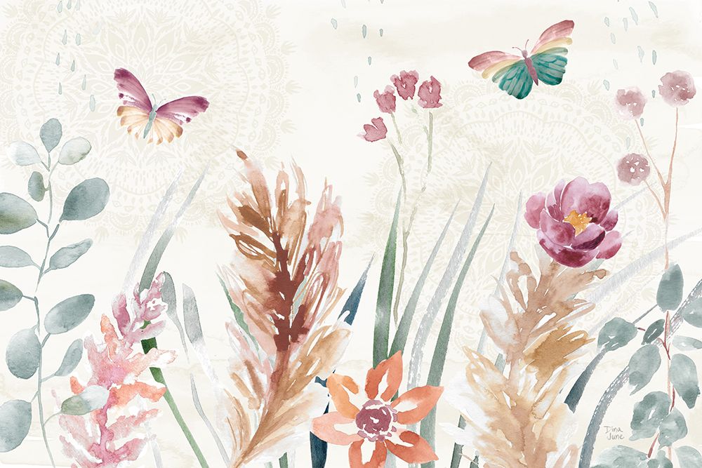 Boho Garden I art print by Dina June for $57.95 CAD