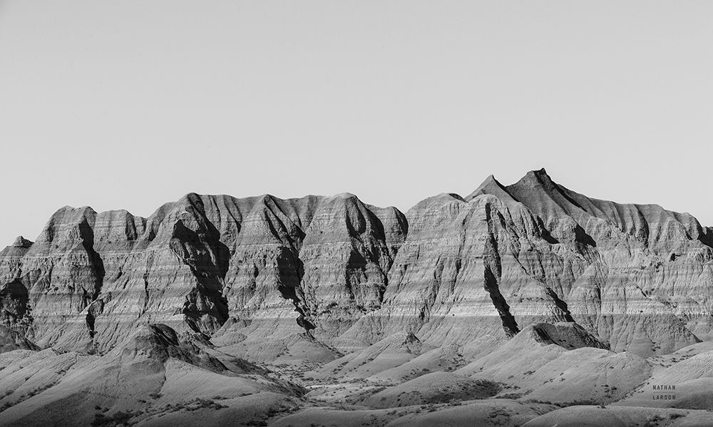 Badlands BW art print by Nathan Larson for $57.95 CAD