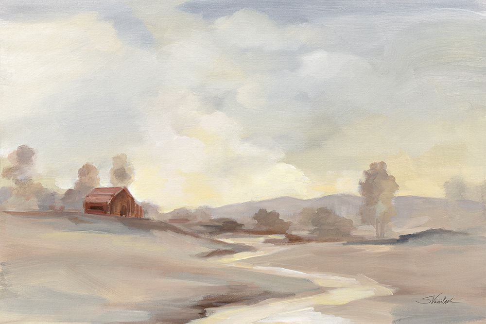 Monochromatic Farm View art print by Silvia Vassileva for $57.95 CAD