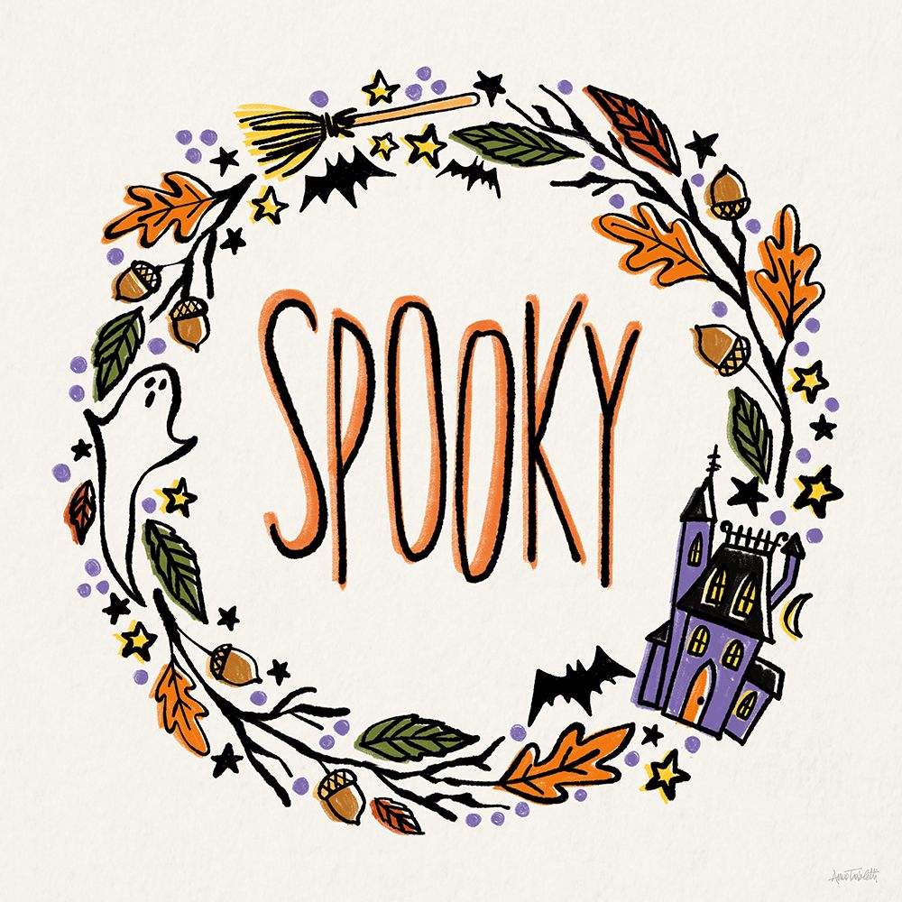 Halloween Wreath I art print by Anne Tavoletti for $57.95 CAD