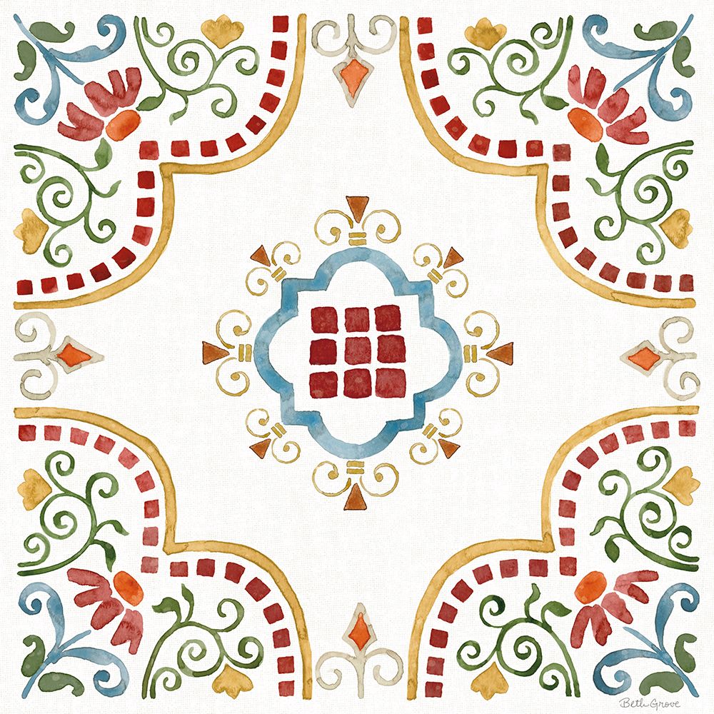 Mediterranean Motif II art print by Beth Grove for $57.95 CAD