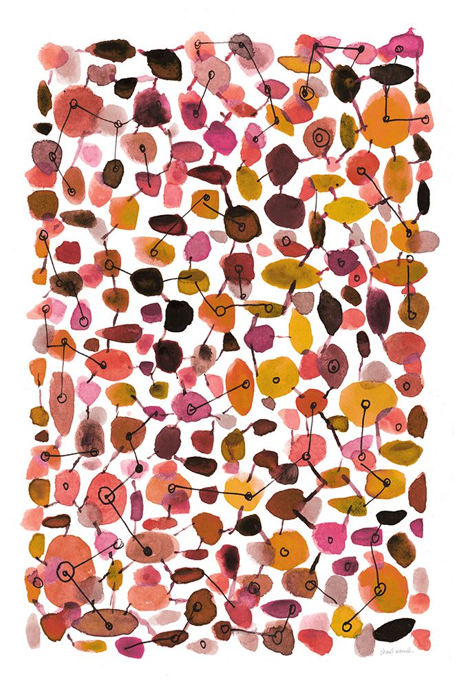 Mid Century III Plum Vertical art print by Cheryl Warrick for $57.95 CAD