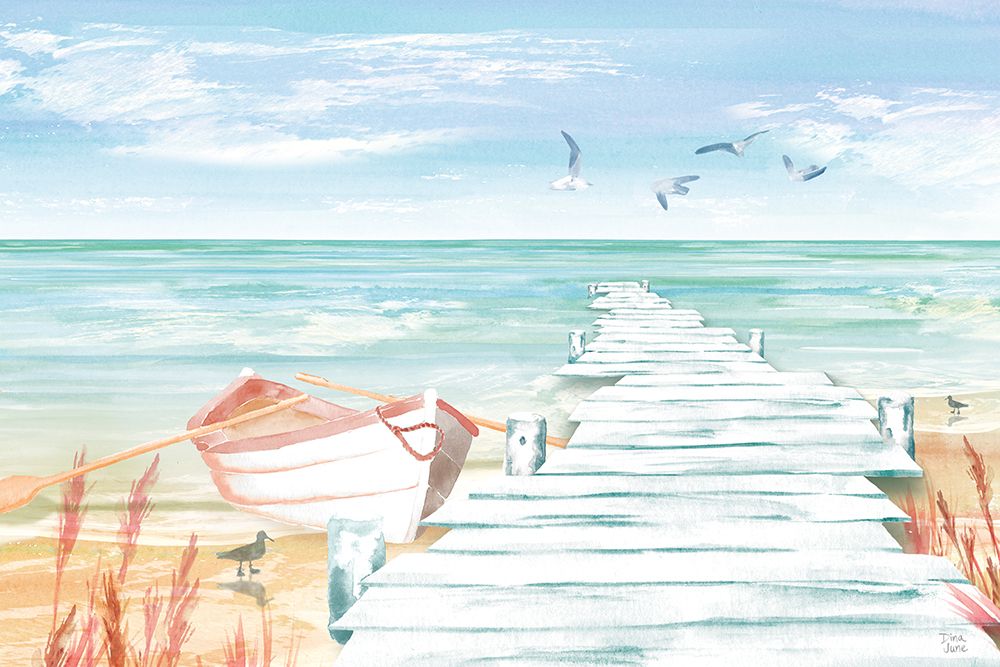 Ocean Breeze I art print by Dina June for $57.95 CAD