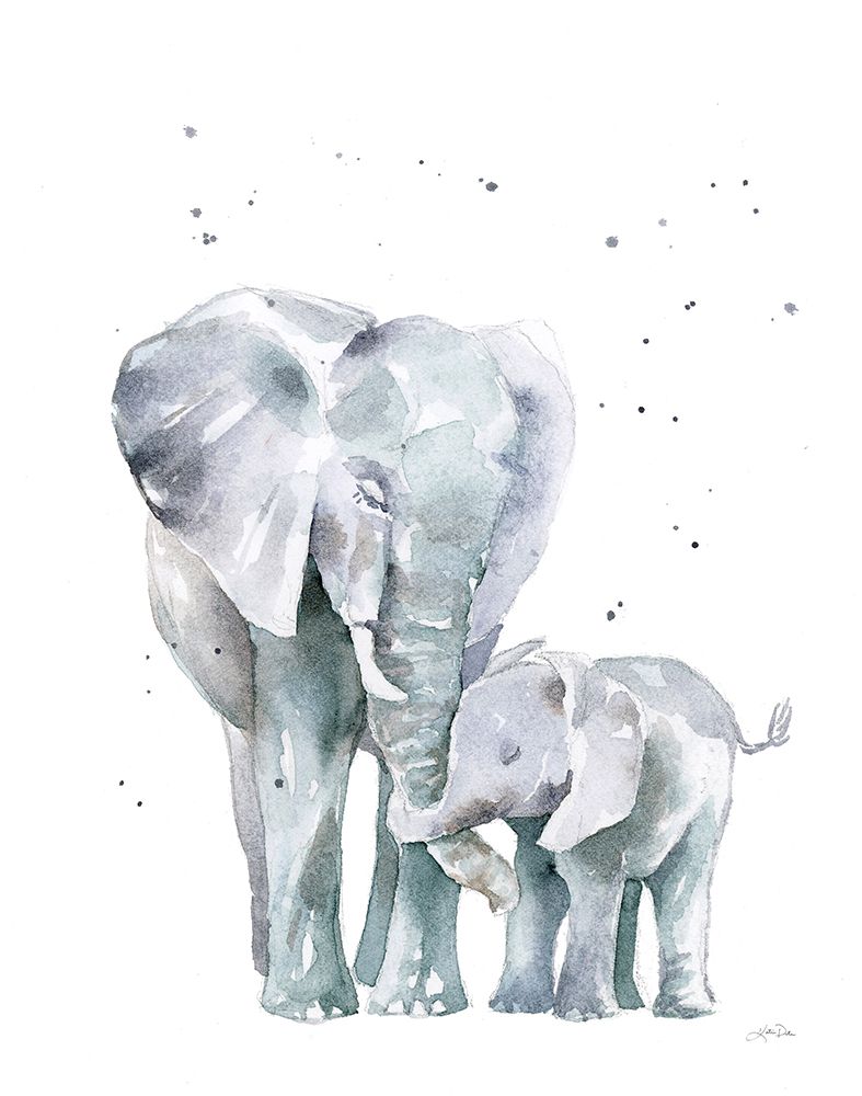 Mama Elephant art print by Katrina Pete for $57.95 CAD