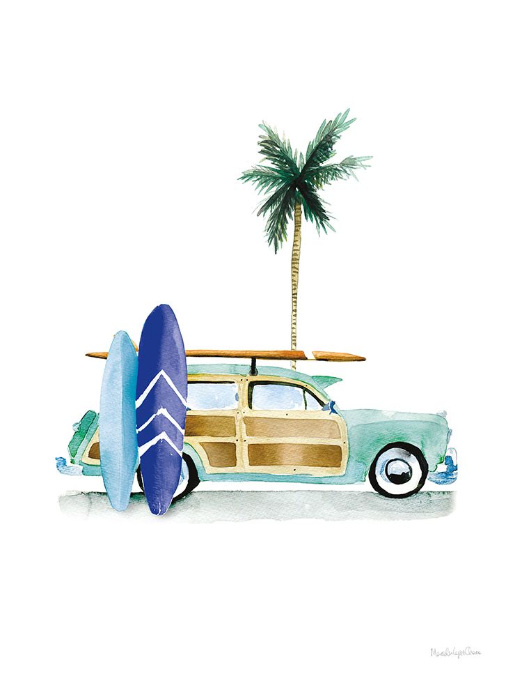 Surf Days I No Words Crop art print by Mercedes Lopez Charro for $57.95 CAD