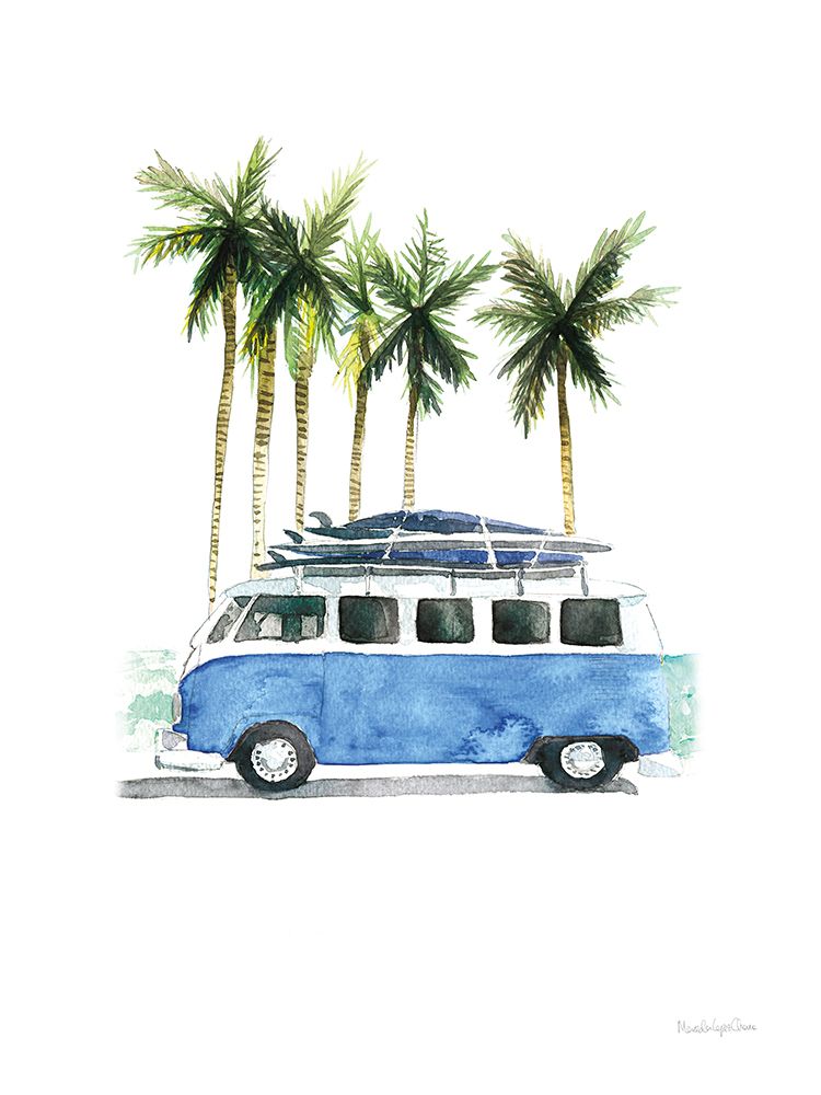 Surf Days II No Words Crop art print by Mercedes Lopez Charro for $57.95 CAD