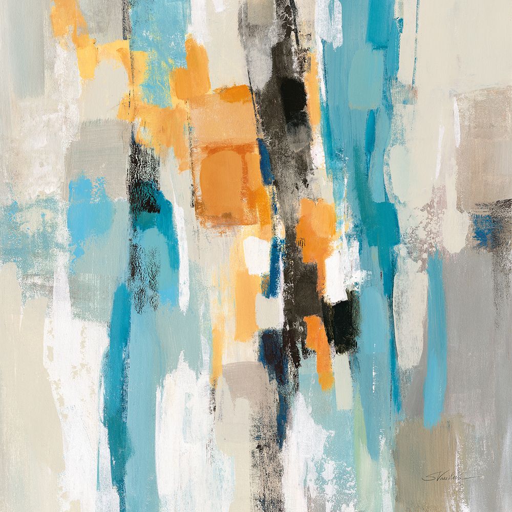 Steps on Sand I Aqua Sq art print by Silvia Vassileva for $57.95 CAD