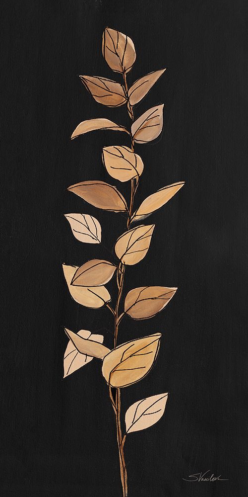Farm Branch II on Black art print by Silvia Vassileva for $57.95 CAD