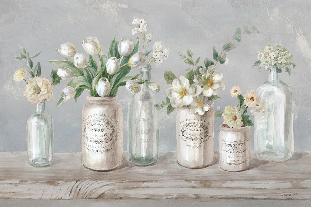 Marmalade Flowers I Neutral art print by Danhui Nai for $57.95 CAD