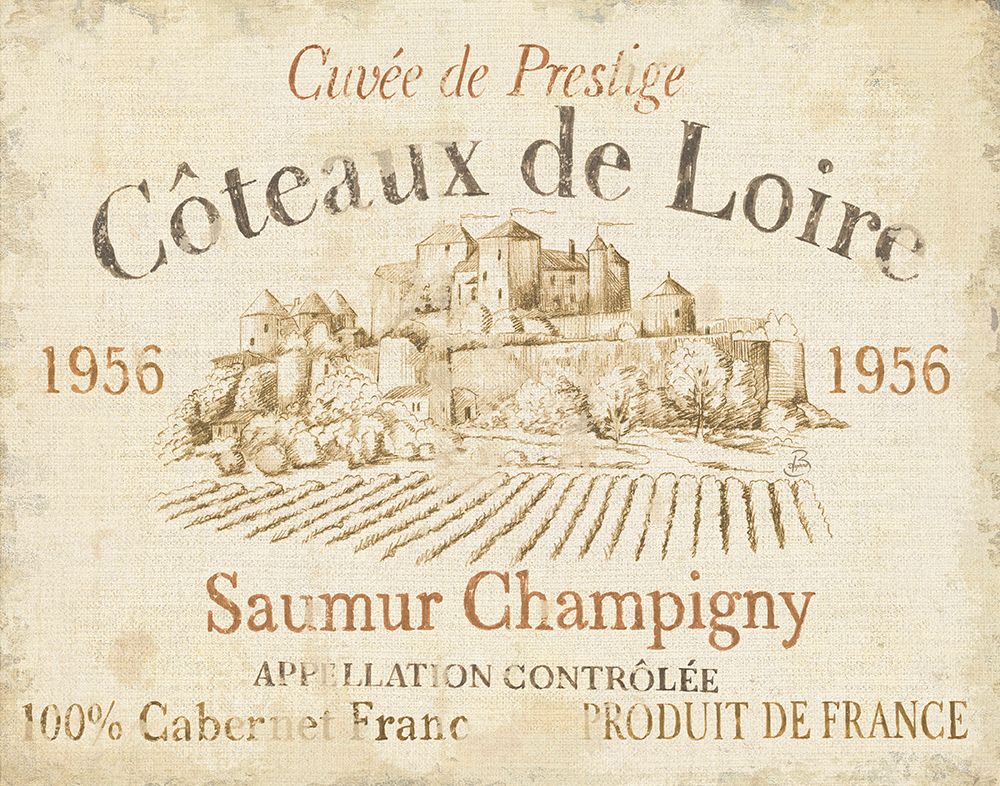 French Wine Label II Cream art print by Daphne Brissonnet for $57.95 CAD