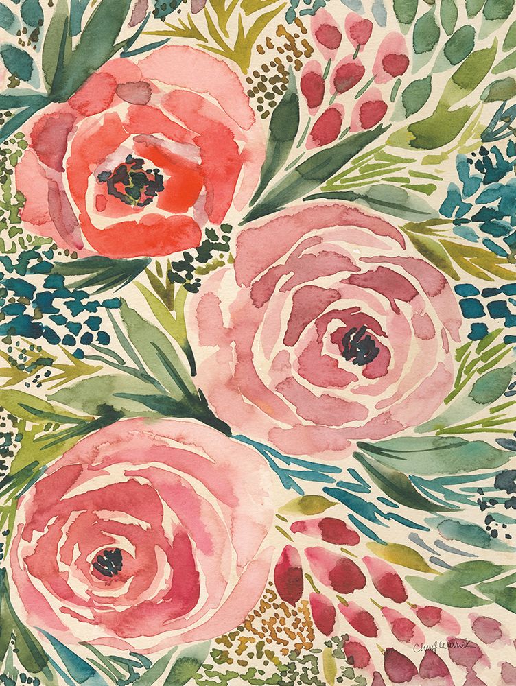 Antique Garden III art print by Cheryl Warrick for $57.95 CAD