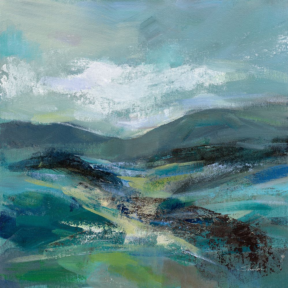 Turquoise Slopes I art print by Silvia Vassileva for $57.95 CAD
