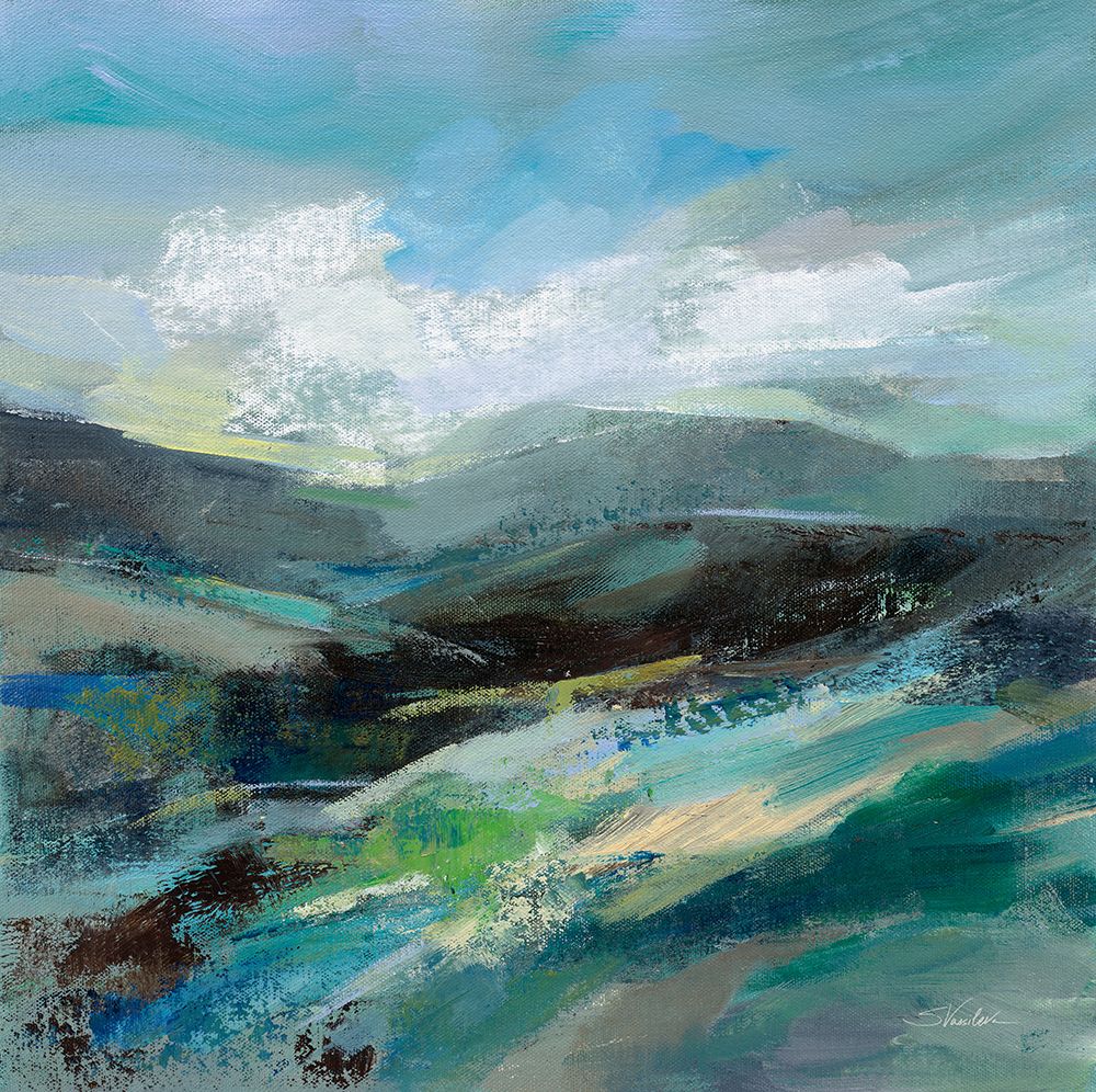 Turquoise Slopes II art print by Silvia Vassileva for $57.95 CAD